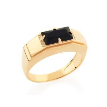 Imagem de Anel 18k com cristal PRETO 512478 Rommanel, Preto, 26
