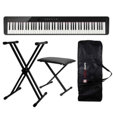 Imagem de Piano Digital Casio Privia PX-S1100 Preto + Suporte Duplo + Banqueta e