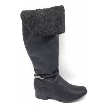 Imagem de Bota Piccadilly Cano Longo e Salto Baixo 650071, 37, Preto