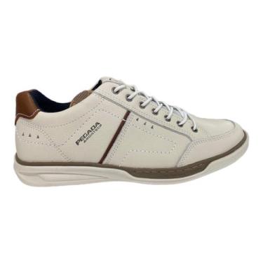 Imagem de Sapatenis Casual Masculino Pegada Em Couro 111102-04 Branco, Branco, C
