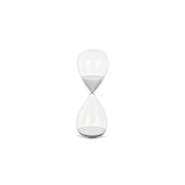 Imagem de Ampulheta de vidro careia branca 16 cm - GNJ HOME DECOR