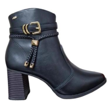 Imagem de Bota Feminina DAKOTA Ankle Boot Cano Baixo Salto Bloco DA781, Preto, 3