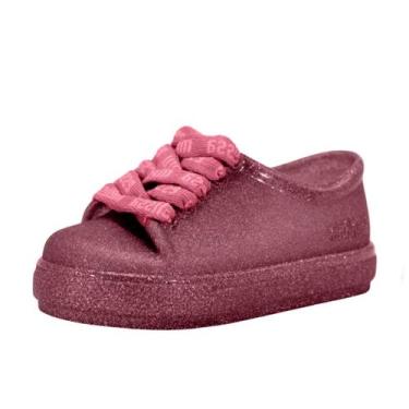 Imagem de Tenis Infantil Feminino Casual Mini Melissa Hip M Lover, Rosa glitter,