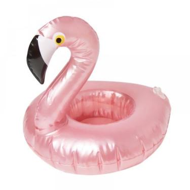 Imagem de Boia Porta Copo Flamingo Rose Flutuador Praia Piscina - Coisaria