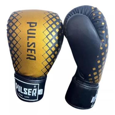 Imagem de Luvas de Boxe Muay Thai Preta Evolution Dourado Adoma Pulser, Preto, D