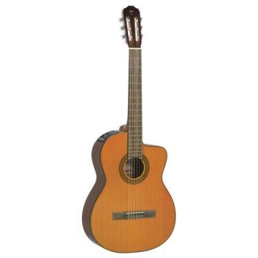 Imagem de Violão takamine nylon elétrico clássico c/ cutaway gc3ce nat & tp4t
