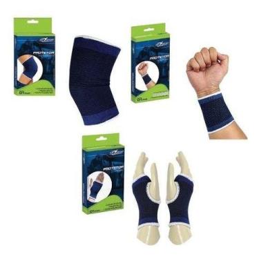 Imagem de Protetor Muscular Joelho Mão Punho Pulso Elastica Esporte Mb - MBFIT
