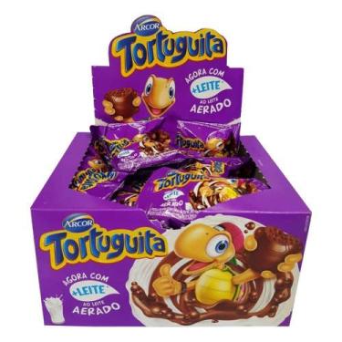 Imagem de Chocolate Tortuguita Ao Leite Aerado 14g c/24 - Arcor