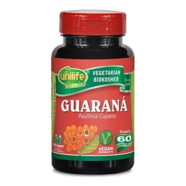 Imagem de Guaraná Paullinia Cupana 60 Cápsulas 500mg Unilife Vitaminas