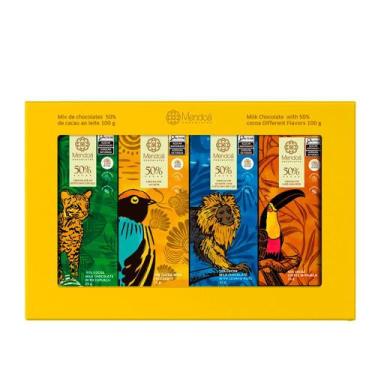 Imagem de Mix de Chocolates Brasilis 50% Cacau ao Leite Mendoá - 100g
