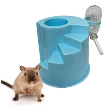 Imagem de Casinha Ninho Para Hamster Com Bebedouro oca Escada Savana Pet