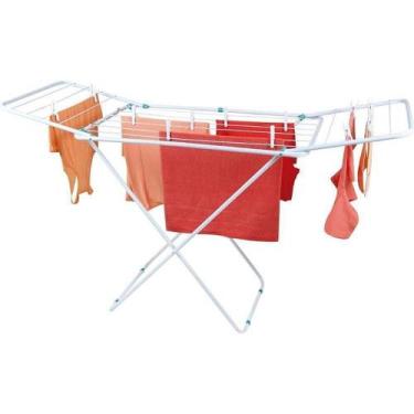 Imagem de Varal de Chão com Abas Tubo de Aço Pintura Epóxi Até 16KG Mor