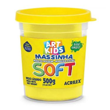 Imagem de Massinha de Modelar Soft 500g Amarelo Limão Acrilex, Amarelo limão