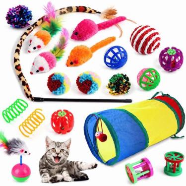 Imagem de Brinquedo Pets Túnel Labirinto Para Gatos Cães Interativo Colorido - W