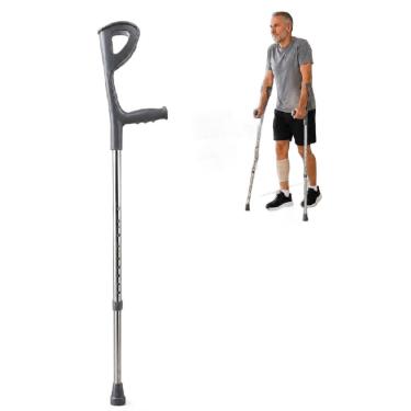 Imagem de Muleta Canadense Regulável Adulto Yeet com Apoio Anatômico em Alumínio Anodizado Até 120kg 80CM a 115CM