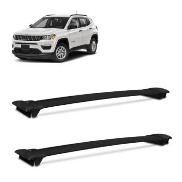 Imagem de Rack Travessa de Teto Jeep Compass 2020 a 2022 Alumínio Preto - Track