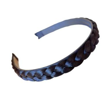 Imagem de Tiara Trança de Cabelo Sintético - - Pistache Acessórios, Preto, UN