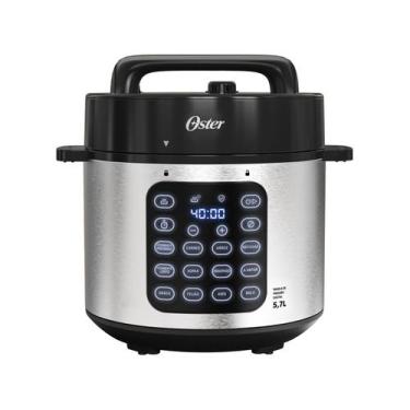 Imagem de Panela de Pressão Elétrica Digital Oster OPAN930, 220 Volts, Inox e Pr