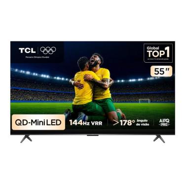 Imagem de Smart TV TCL C6K 55 Polegadas 4K QLED Mini LED Preto Android TV 144Hz Wi-Fi Bluetooth Bivolt