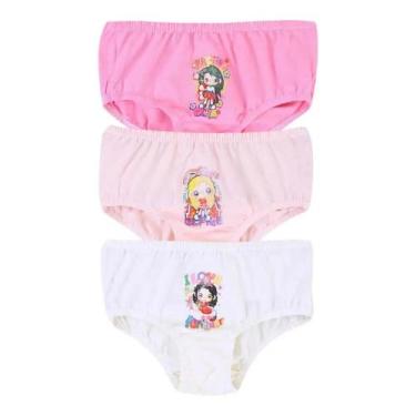 Imagem de Kit 3 Calcinhas Infantil Algodão Kellynha Varias Referencias Tamanho:G