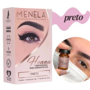 Imagem de Henna Sobrancelha MENELA 2,5 G Com Fixador Cor:Preto, Preto