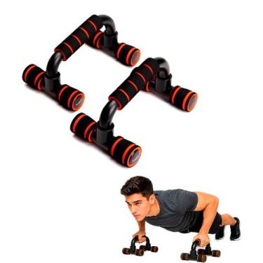 Imagem de Barra Suporte Flexão de Braço Fitness Portátil Antiderrapante - Estilo