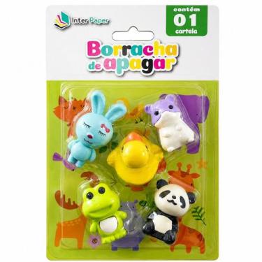 Imagem de Borracha de Apagar Kit com 5 Bichinhos Fofos Animais Modelo:Gatinho - 