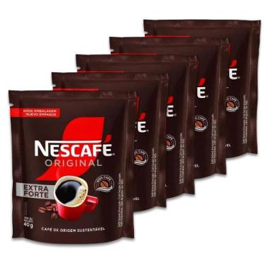 Imagem de Nescafé Café Solúvel Granulado Extra Forte Kit 5 Sachês 40g, Nescafé