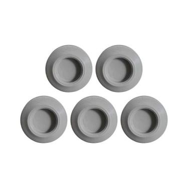 Imagem de 05 Puxador Polimero para Box ou Porta de Vidro Correr Concha 38mm Cinz