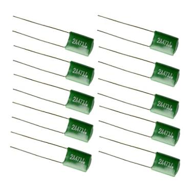 Imagem de YIJU Pacote com 10 capacitores de guitarra de poliéster 0,047uf/2A473J, verde