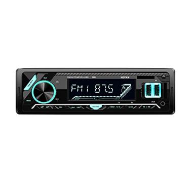 Imagem de Som Do Carro,7 cores digital HD LCD com áudio estéreo para carro Rádio FM/UU/TF / MP3 Player BT V3.0 12V / 24V LCD multimídia no painel 1 Din Dual USB Carregamento rápido