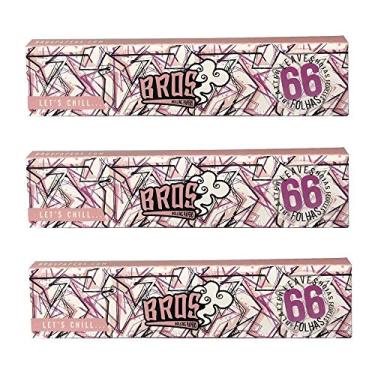 Imagem de Kit 3 Sedas Para Cigarro Bros Rolling Papers 66 Rosa