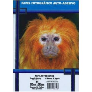 Imagem de Papel Fotográfico A4 130g Auto Adesivo Brilhante 50 Folhas