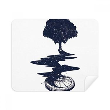 Imagem de Pano de limpeza de tela com estampa de areia, bússola, 2 peças, tecido de camurça