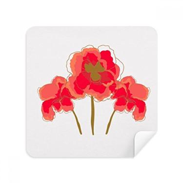 Imagem de Pano de limpeza de tela de milho com pintura de flores, tecido de camurça, pacote com 2