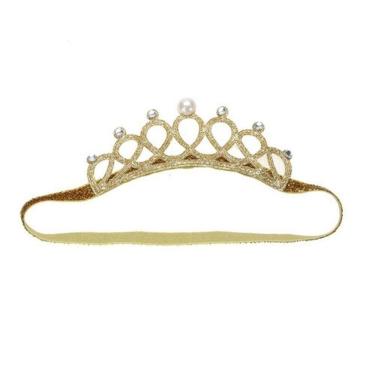 Imagem de Coroa Tiara Elástica Princesa Infantil Enfeite De Cabeça