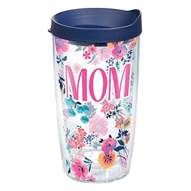 Imagem de Tervis Feito nos EUA, copo com isolamento floral delicado para o Dia das Mães mantém as bebidas frias e quentes, 473 ml, Mom