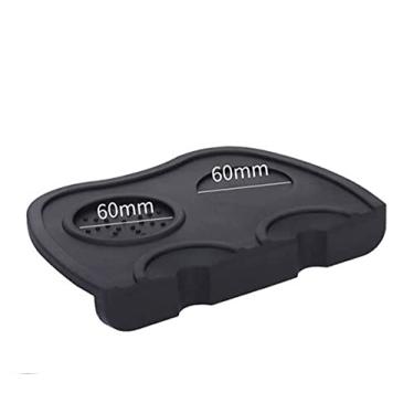 Imagem de AISAMEFE Tapete de silicone seguro para alimentos, tapete de calcadeira antideslizante, almofada de calcamento de canto, almofada de suporte macio não escorregadio, ferramenta barista para cozinha doméstica escritório bar loja, preto/marrom, M/G/GG (GG, preto)