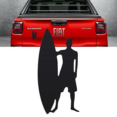 Imagem de Emblema Adesivo Decorativo Preto Surf Alto Relevo Universal
