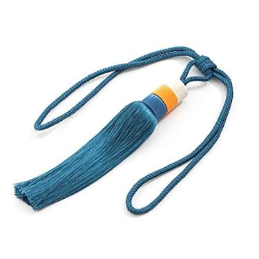 Imagem de Fivela de cortina de poliéster antiderrapante borla suporte de cortina para sala de estar, azul royal, 1 peça