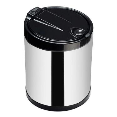 Imagem de Lixeira De Pia Inox C/ Tampa Click Recip. Plástico 2,5 L