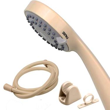 Imagem de PIH High Pressure RV Handheld Shower Head Unit with Powerful Shower Spray w/ Pause setting, Multi-functions, Bathroom Accessories w/ 150cm Hose, Bracket, Hose Clock and Teflon Tape