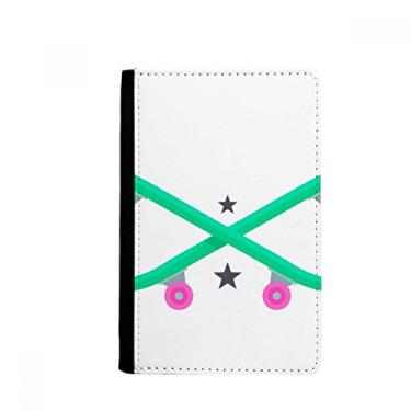 Imagem de Carteira de couro para esportes de inverno skate rosa verde porta-passaporte Notecase Burse capa carteira porta-cartões, Multicolor