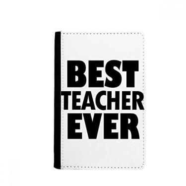 Imagem de Best Teacher Ever Quote Festival porta-passaporte Notecase Burse carteira porta-cartão, Multicolor