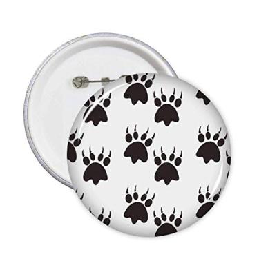 Imagem de Desenho de garra de animal simples impressão de passo alfinetes botão emblema decoração acessório 5 peças