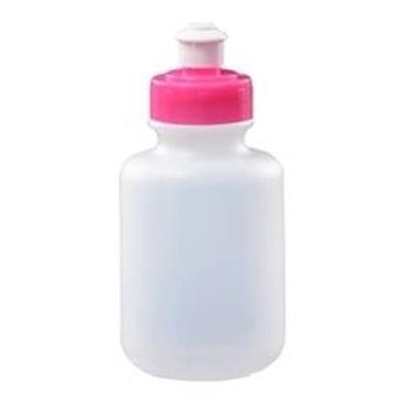 Imagem de Kit 10 Mini Garrafas Squeeze 300ml plástico transparente tampa colorida