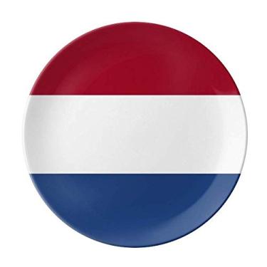 Imagem de Prato de porcelana decorativa com bandeira nacional da Holanda da Europa