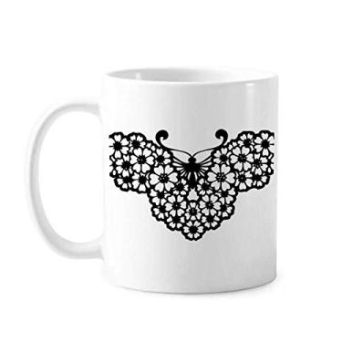 Imagem de Caneca de cerâmica com asas florais de cerâmica para café e porcelana de borboleta