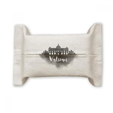 Imagem de Vatican Italy Landmark Ink City, suporte de capa de papel para lenços faciais, saco de linho de algodão