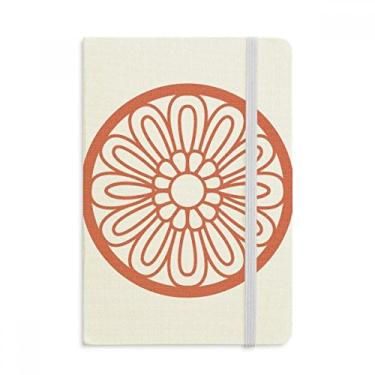 Imagem de Caderno chinês chinês com estampa tradicional de flor vermelha em tecido capa dura clássica diário